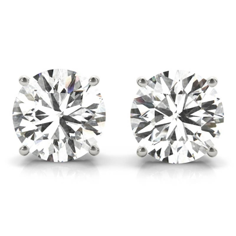 1/4 CT LAB DIAMOND STUD 14KWG IGI CERT F-G VS2-SI1